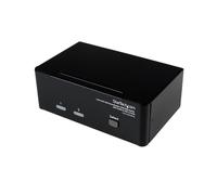 StarTech.com SV231DDVDUA Switch KVM USB 2 ports DVI/VGA Audio, 2 ordinateurs, Résolution 1920x1200, Hub USB 2.0, Acier