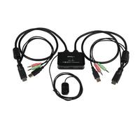 StarTech.com Switch Commutateur KVM 2 Ports USB, HDMI avec Audio et Câbles pour 2 PC sur 1 écran - Auto Alimenté