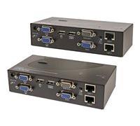 StarTech.com Switch Commutateur KVM USB VGA double 200m 2 x Câble cat 5 - Extendeur de console