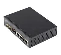 StarTech.com Switch Gigabit Ethernet Industriel 6 Ports - 4 PoE RJ45 + 2 Slots SFP 30W PoE+ 48V 10/100/1000 - Switch LAN Power Over Ethernet -40°C à 75°C - Montage/Connecteur DIN (IES1G52UPDIN) - Commutateur - 1 x 10/100/1000 + 4 x 10/100/1000 (PoE+) +