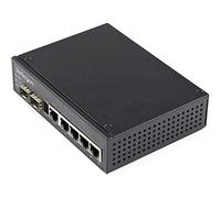 StarTech.com Switch Gigabit Ethernet Industriel 6 Ports - 4 PoE RJ45 + 2 Slots SFP 30W PoE+ 48V 10/100/1000 - Switch LAN Power Over Ethernet -40°C à 75°C - Montage/Connecteur DIN (IES1G52UPDIN) - Commutateur - 1 x 10/100/1000 + 4 x 10/100/1000 (PoE+) +