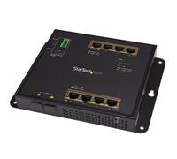 StarTech.com Switch Industriel POE+ Gigabit Ethernet 8 ports - 2 connexions MSA SFP - 30W - Switch Gbe Haute Puissance L2 adminstrable renforcé - Fixation murale Rail DIN IP-30/ -40C° à 75C°