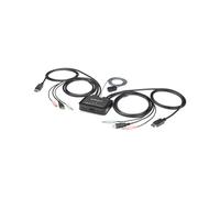 Switch KVM DisplayPort 2 Ports- 4K 60 Hz - Commutateur KVM USB DP 1.2 UHD avec Câbles 1,2 m Integrés & Audio - Alimenté par Bus - Commutation à