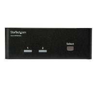 StarTech.com Switch KVM DisplayPort double affichage à 2 ports - 4K 60 Hz (SV231DPDDUA2) - Commutateur écran-clavier-souris/audio/USB - 2 x KVM / audio / USB - 1 utilisateur local - de bureau -...