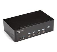 StarTech.com Switch KVM double affichage HDMI 4K 30 Hz à 4 ports avec hub USB intégré