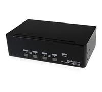 StarTech.com Switch KVM USB 2 Ecrans DVI pour 4 Ordinateurs avec Audio - Commutateur KVM