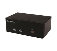 StarTech.com Switch KVM USB double VGA à 2 ports avec hub USB 2.0 à 2 ports