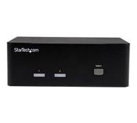 StarTech.com Switch KVM USB double VGA à 2 ports - Commutateur écran clavier souris avec hub USB 2.0 à 2 ports et audio - Commutateur écran-clavier-souris/audio/USB - 2 x KVM / audio / USB - 1...