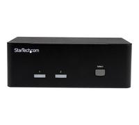 StarTech.com Switch KVM USB double VGA à 2 ports - Commutateur écran clavier souris avec hub USB 2.0 à 2 ports et audio - Commutateur écran-clavier-souris/audio/USB - 2 x KVM / audio / USB - 1...
