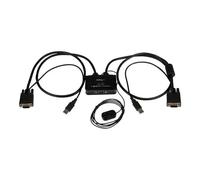 StarTech Commutateur KVM USB VGA – alimenté par USB, câbles KVM et commutateur à distance – 2 ports