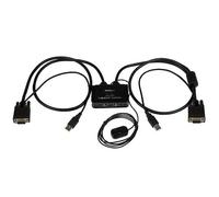 StarTech.com Switch KVM USB VGA à 2 ports - Commutateur KVM alimenté par USB avec câbles et commutateur à distance
