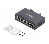 StarTech.com 5-Port Unmanaged Industrial Ethernet Switch - IP30 - TAA - Commutateur - non géré - 5 x 10/100/1000Base-T - Montage sur rail DIN, fixation murale - DC - Conformité TAA