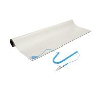 StarTech.com Tapis Antistatique ESD - 63,5x 69,8cm Sous-Couche de Mise à la Terre Électrique pour Bureau - Câble de Mise à la Terre avec Pince Inclus - Pour la Maison ou le Travail - Beige