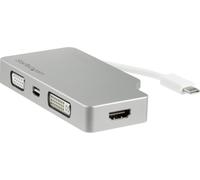 StarTech.com Travel A/V Adapter USB-C to VGA DVI HDMI Mini DisplayPort - 4K - Convertisseur vidéo