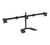 StarTech.com Support de bureau articulé pour trois écrans à fixation VESA jusqu'à 27" - Support moniteur en acier robuste et aluminium pied - bras réglable - pour 3 moniteurs - noir