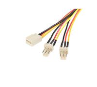 StarTech.com TX3SPLIT12 - Câble répartiteur d'alimentation ventilateur 30cm, 1x Molex 3-pin (M) vers 2x Molex 3-pin (F), RoHS