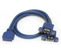 Startech.Com Usb Cables 2 Port Flush Panel Usb 3.0 Cable Usb A To Motherboard Connection Cable F/F