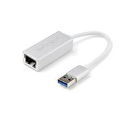 StarTech.com USB31000SA : Adaptateur réseau USB 3.0 vers Gigabit Ethernet RJ45, chipset Realtek RTL8153, support Jumbo Frames 9000, boîtier aluminium argent, compatible Windows/macOS/Linux/ChromeOS