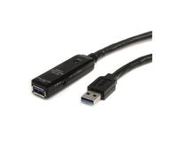 StarTech.com USB3AAEXT10M Câble d'Extension Actif USB 3.2 Gen 1, 10m, USB-A Mâle vers USB-A Femelle, 5Gbit/s, Alimentation 5V 2A, Noir