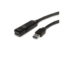 StarTech.com USB3AAEXT10M Câble d'Extension Actif USB 3.2 Gen 1, 10m, USB-A Mâle vers USB-A Femelle, 5Gbit/s, Alimentation 5V 2A, Noir