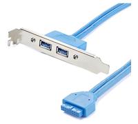StarTech.com - USB3SPLATE - Adaptateur de plaque femelle 2 ports USB 3.0 A - Bleu