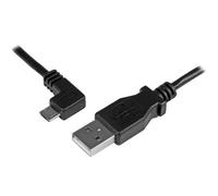 StarTech Câble de charge et synchronisation USB-A vers Micro-B USBAUB2MLA 2 m à angle gauche Noir