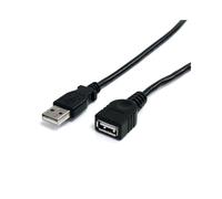 StarTech.com USBEXTAA3BK Câble d'Extension USB 2.0 Type-A Mâle/Femelle 0.91m - 480 Mbit/s - PVC Noir - Prolonge Liaison USB 1.1/2.0