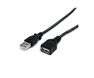 StarTech.com USBEXTAA3BK Câble d'Extension USB 2.0 Type-A Mâle/Femelle 0.91m - 480 Mbit/s - PVC Noir - Prolonge Liaison USB 1.1/2.0