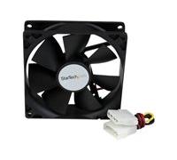 StarTech.com Ventilateur pour PC à Deux Roulements à Billes - Connecteur LP4 - 92mm - 1x LP4 Femelle - 1x LP4 Mâle - Kit de ventilation pour ordinateur - 92 mm