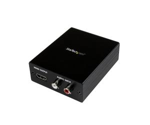StarTech.com VGA2HD2 : Convertisseur Vidéo Composante YPbPr/VGA vers HDMI 1920x1200, Entrée 110-240V, Sortie HDMI, Audio RCA, 76x92x30mm