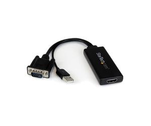 StarTech.com VGA2HDU Adaptateur VGA vers HDMI 1080p avec Audio USB - Chipset Micro Silicon MS9282 - 1920x1080 - Alimentation USB - 250mm