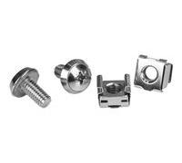 StarTech Kit de vis pour rack serveur Vis M6 12 mm et écrous cages M6 Argent Paquet de 20