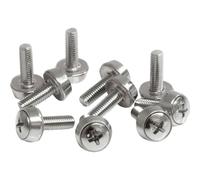 StarTech.com Vis M5 - Pack de 100 - Vis M5x12 de montage pour rack et armoire serveur - Argent - kit de visserie