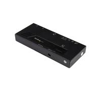 StarTech.com VS221HD4KA Commutateur HDMI 2 Ports 4K UHD (3840x2160) 7.1 Audio, Auto/Prioritaire/Manuel, HDCP, Télécommande IR, RS-232.