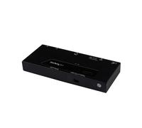 StarTech.com VS221HDQ : Commutateur HDMI 2 ports auto/prioritaire, 1 Entrée / 2 Sorties, jusqu'à 1080p, EDID, HDCP, Alimentation 12V, avec Kit de montage