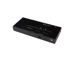 StarTech.com VS222HD4K Commutateur Matrice HDMI 2x2 UHD 4K, Commutation Auto & Prioritaire, EDID, Télécommande IR, RS-232, HDCP, Jusqu'à 3840x2160 pixels