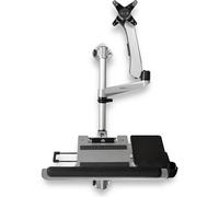 StarTech.com Poste de travail ergonomique réglable en hauteur à montage mural - Pour 1 écran jusqu'à 30" - Support de clavier (WALLSTSI1) kit de montage - pour écran LCD/clavier/souris - argent - Conformité TAA