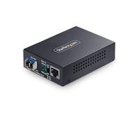 StarTech Convertisseur Média Gigabit Cuivre vers Fibre, Monomode LC, 20km | RJ45 vers LC, 1000BASE-LX, Trames Jumbo 9K, Full/half duplex, LFP, Rail DIN