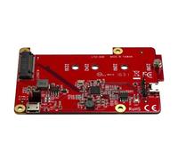 Startech Convertisseur USB vers mSATA pour Raspberry Pi et les cartes de développement - Adaptateur USB vers mini SATA - Contrôleur de stockage - M.2 Card - USB 2.0 - rouge