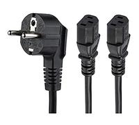 StarTech Cordon Alimentation Y 2m, Noir (PXT101YEU2M) | 18AWG, Câble pour imprimante, Cordon en Y, UL Listed