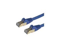 Cordon de raccordement CAT6a - 7,5 m - Sans crochet - Bleu - Cordon de raccordement - RJ-45 (M) pour RJ-45 (M) - 7.5 m - STP - CAT 6a - sans crochet,