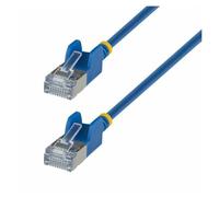 Startech - Cordon de raccordement - RJ-45 (M) pour RJ-45 (M) - 1.5 m - 3.7 mm - U / FTP (Paire torsadée blindée) - CAT 6a - sans crochet, ultra-mince, cuivre tressé - bleu