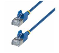 Startech - Cordon de raccordement - RJ-45 (M) pour RJ-45 (M) - 3 m - 3.7 mm - U / FTP (Paire torsadée blindée) - CAT 6a - sans crochet, ultra-mince, cuivre tressé - bleu