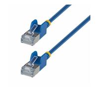 Startech - Cordon de raccordement - RJ-45 (M) pour RJ-45 (M) - 50 cm - 3.7 mm - U / FTP (Paire torsadée blindée) - CAT 6a - sans crochet, ultra-mince, cuivre tressé - bleu