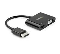 StarTech DisplayPort Male To HD-15 VGA With HDMI Female Adapter - Noir