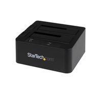 StarTech Dock 2 Baies USB 3.0/eSATA SATA 2,5/3,5" HDD/SSD (SDOCK2U33EB) | Station d'accueil, 2 baies, 5Gbps, SATA I/II/III, Chargement par le haut, Remplaçable à chaud