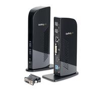 StarTech Station d'accueil USB 3.0 USB3SDOCKHD - Double écran HDMI/DVI‑VGA, 6x USB-A, GbE, audio