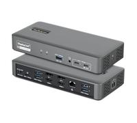 StarTech Dock USB-C Intelligent pour Deux Écrans, HDMI/DisplayPort, 96W | Station d'accueil double écran, HDMI ou DisplayPort, Gigabit Ethernet, Windows et macOS, 7 ports USB