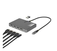 StarTech Dock USB-C vers 4 DisplayPort, Station de Travail, 4K 60Hz, 120Hz | Station d'accueil dock, PD 140W passthrough, DisplayLink DL7400, USB4, Thunderbolt, Mac M1 à M5