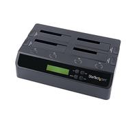 StarTech Duplicateur Effaceur 4 Baies 1:3 SATA, USB 3.0 (SATDOCK4U3RE) | Cloneur, Copieur, Nettoyeur de disque, Autonome, Interface eSATA, 4, 2Go/min